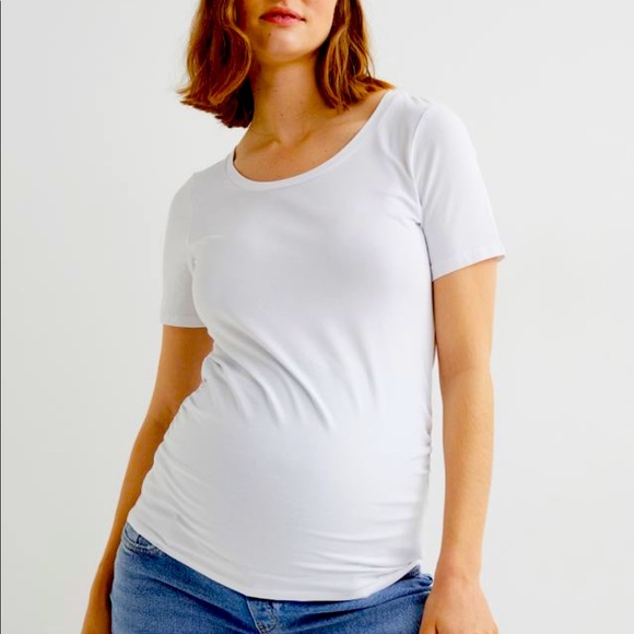H&M Maternity scoop neck Tshirts in Black & White. Size XS. - Picture 2 of 4